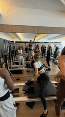 Pilates studio session includes workouts and birthday celebration