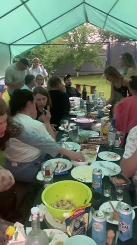 Backyard party in Sergeevo runs from afternoon into the night