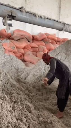 Worker observed at textile facility in Shurandam, Afghanistan