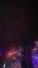 Neon-lit nightclub night in Amman, Jordan