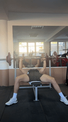 Man conducts bench press workout at Zlatograd gym