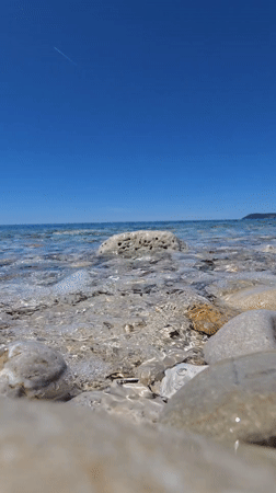 Peaceful coastal moments captured on Montenegro's pebble beach