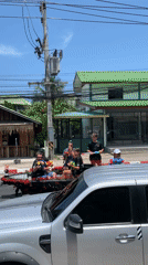 Water splashing incident reported on Thai street