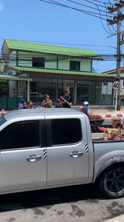 Water splashing incident reported on Thai street