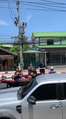 Water splashing incident reported on Thai street