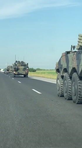 Italian military convoy spotted on Bulgarian highway