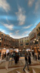 Morning photography session documents Venetian Macao resort and parks