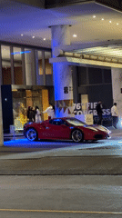Red Ferrari spotted at FIFA Congress venue in Vancouver