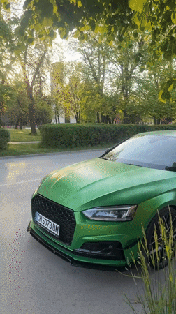 Green Audi A5 spotted parked in Botevgrad, Bulgaria