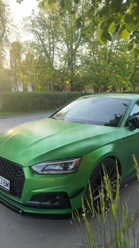 Green Audi A5 spotted parked in Botevgrad, Bulgaria
