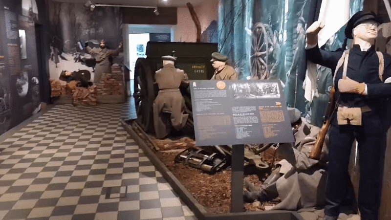 Inside a military history museum in Viimsi, Estonia