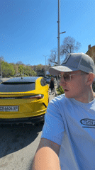 Luxury cars spotted on Plovdiv streets, man films selfie