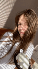 Woman photographs dessert moments in early morning Ufa session