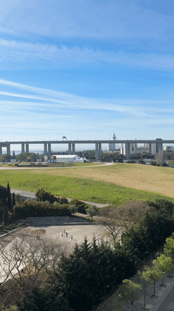 Clear morning view of Vasco da Gama Bridge captured
