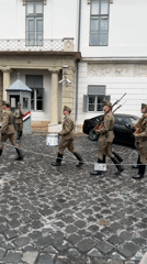 Guard ceremony held at Budapest's Sándor Palace