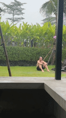 Rain and selfies captured in Mengwi tropical setting