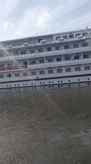 Cruise ship Aleksandr Radishchev spotted on Russian waterway