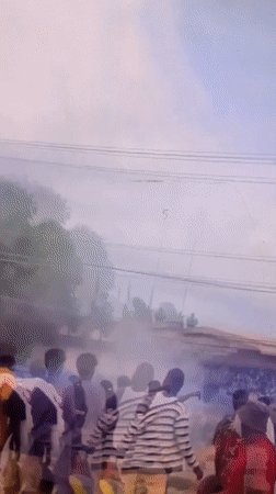 Early morning gathering with smoke observed in Lagos