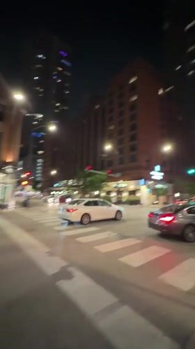 Chicago nighttime street activity and casino interior documented early morning