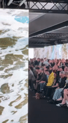 Fashion show, cafe scene, VR group documented across Paris