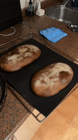 Person prepares sugared dough for baking in Benasque, Spain