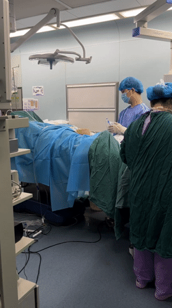 Surgery in progress at Yuzhong District medical facility