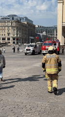 Morning scenes captured across Moscow public spaces