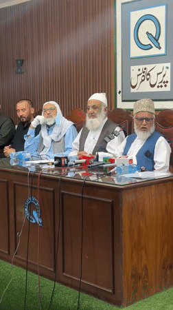 Press conference at Quetta Press Club with religious and community figures