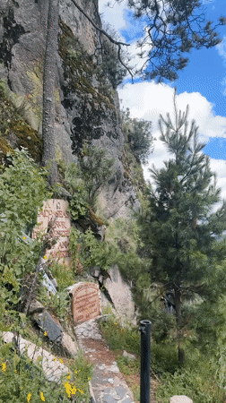 Exploring a hillside religious site near Iztaccíhuatl in Puebla
