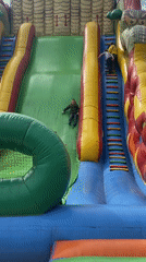 Children enjoy outdoor playground activities in Saint Petersburg park