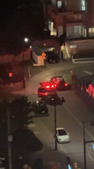 Emergency response activity in a Coquitlam residential district at night
