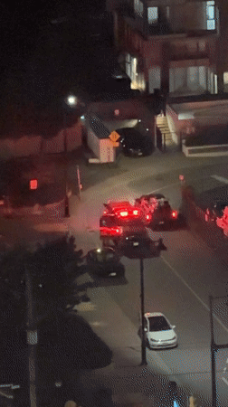 Emergency response activity in a Coquitlam residential district at night