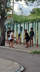 Outdoor fitness and street life at a Lhokseumawe recreational area