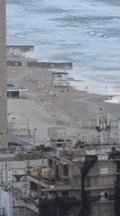 Early morning coastal observations and cat sighting in Bat Yam