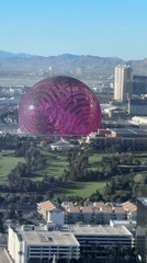 Translucent purple sphere structure spotted in Las Vegas