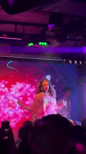 Drag show performance captured at Kuta nightclub