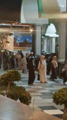 Evening gathering at a mosque in Sukamantri, Indonesia