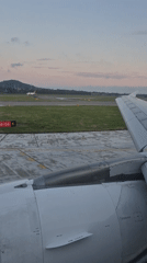 Evening airport scenes documented in Yerevan, Armenia