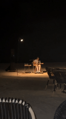 Sunset and a solo acoustic set on the sands of Halaveli