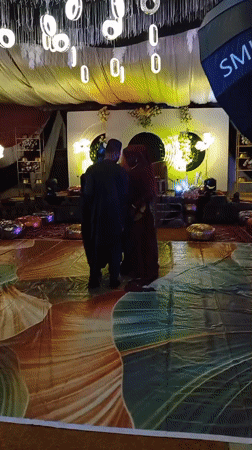 Wedding reception celebrates couple in decorated Nigerian venue