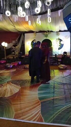 Wedding reception celebrates couple in decorated Nigerian venue