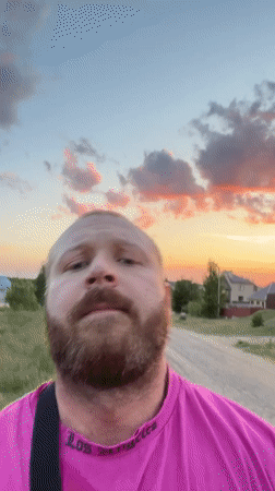 Man films rural content with insect spray in Noviy