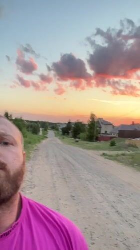Man films rural content with insect spray in Noviy