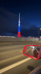 Nighttime highway drive recorded in Saint Petersburg