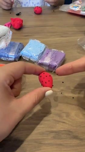 Clay crafting and microscope session recorded in Murom, Russia
