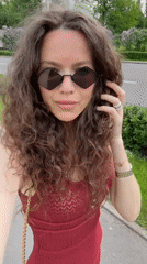 Women photograph themselves at Moscow's Zaryadye Park