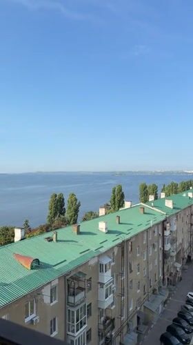 Balcony views over the Volga River in Saratov, Russia