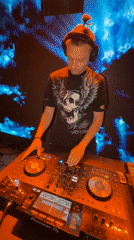 DJ performs at modern nightclub venue in Votkinsk, Russia