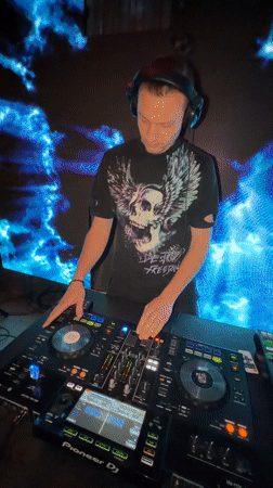 DJ performs at modern nightclub venue in Votkinsk, Russia