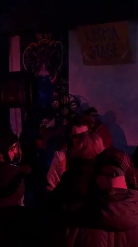 Nighttime outdoor music event draws crowds in Maglic, Serbia